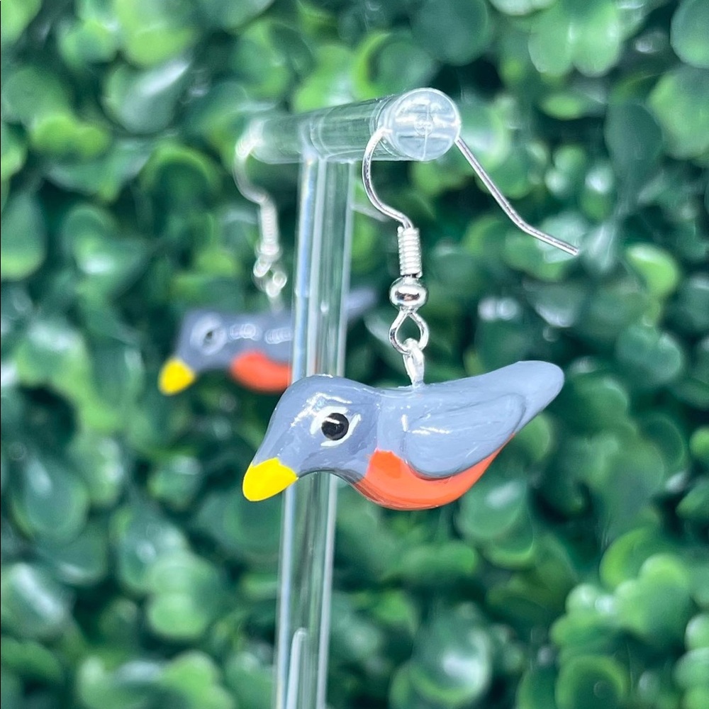 American Robin earrings